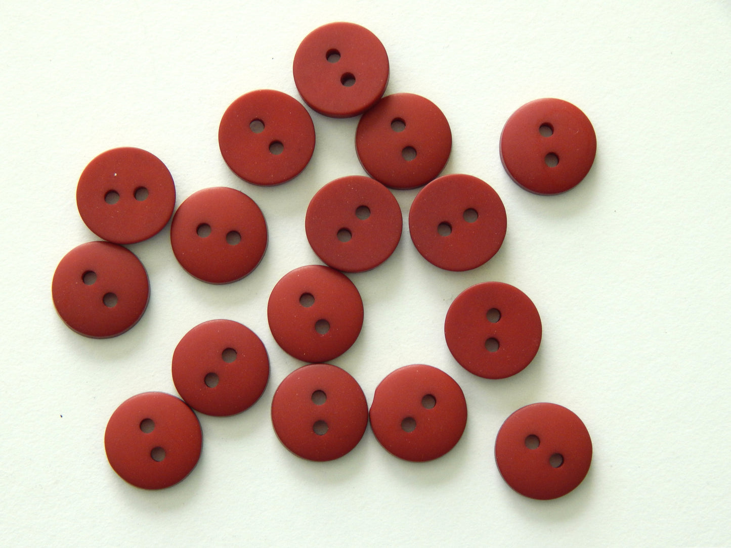 red polyester buttons