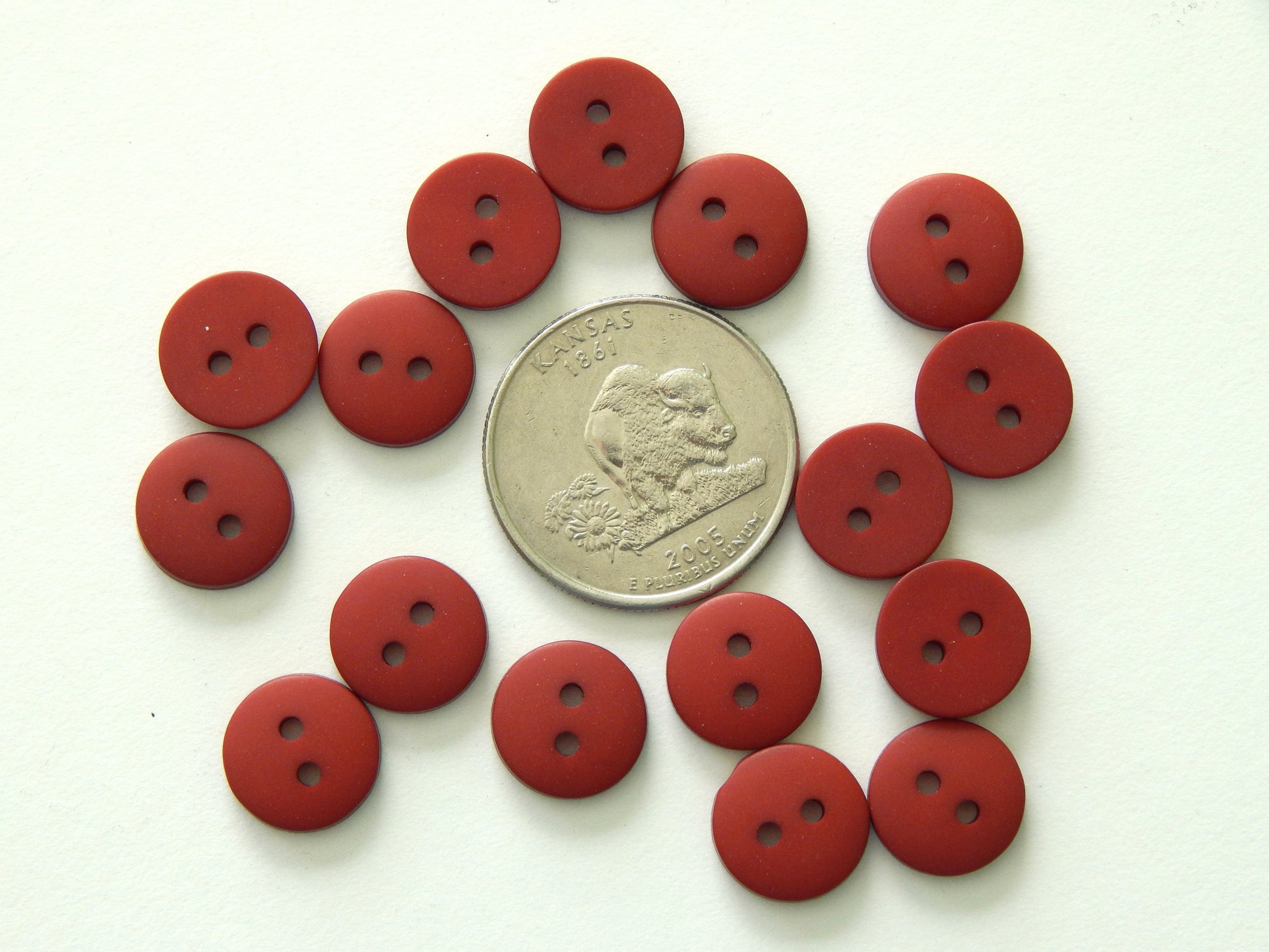 red craft buttons