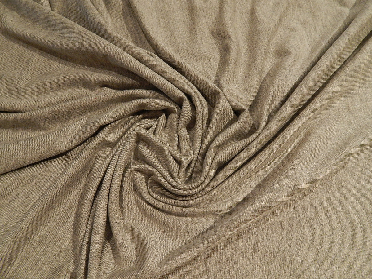 light grey variegated heathered henley deadstock rayon spandex jersey knit fabric