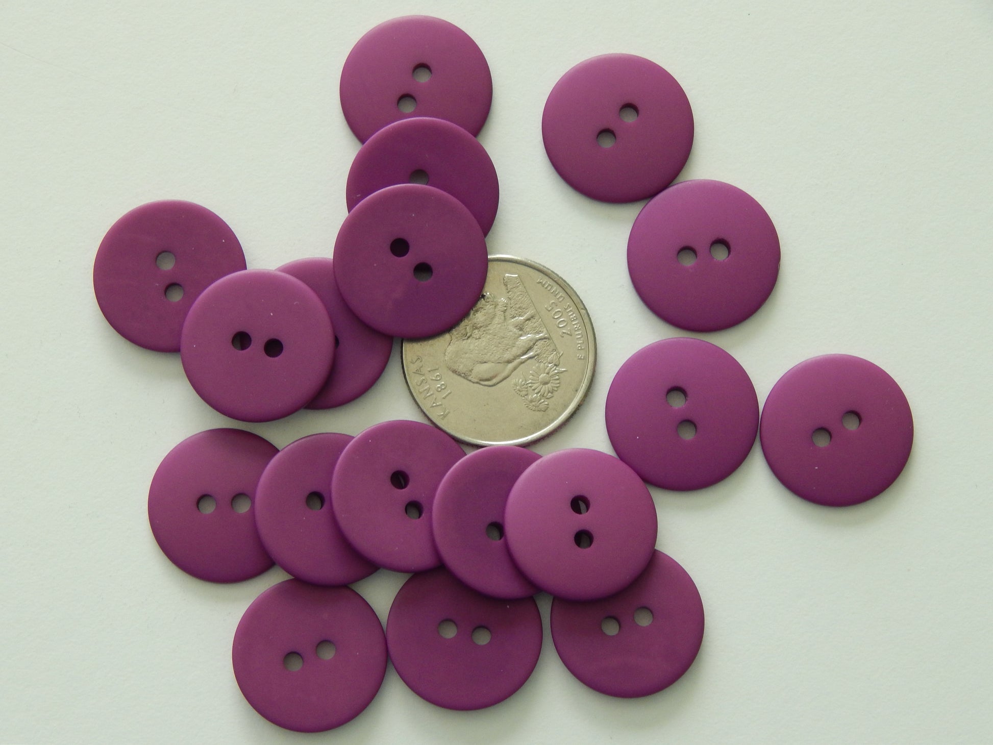 dark lavender purple plastic buttons