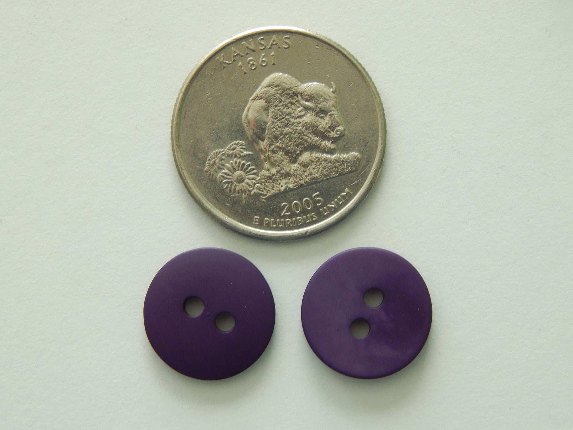 violet purple plastic buttons