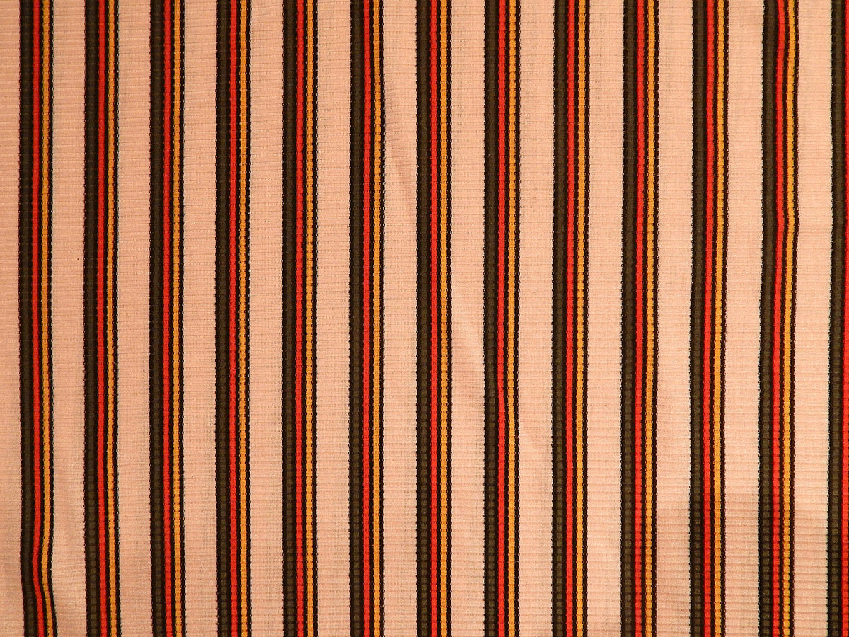Peach & Rainbow Rugby Stripe Rib Knit