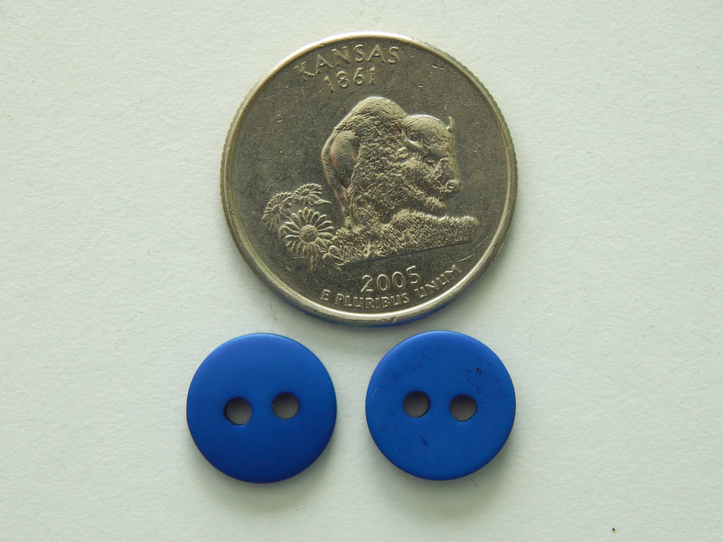 medium blue plastic shirt buttons