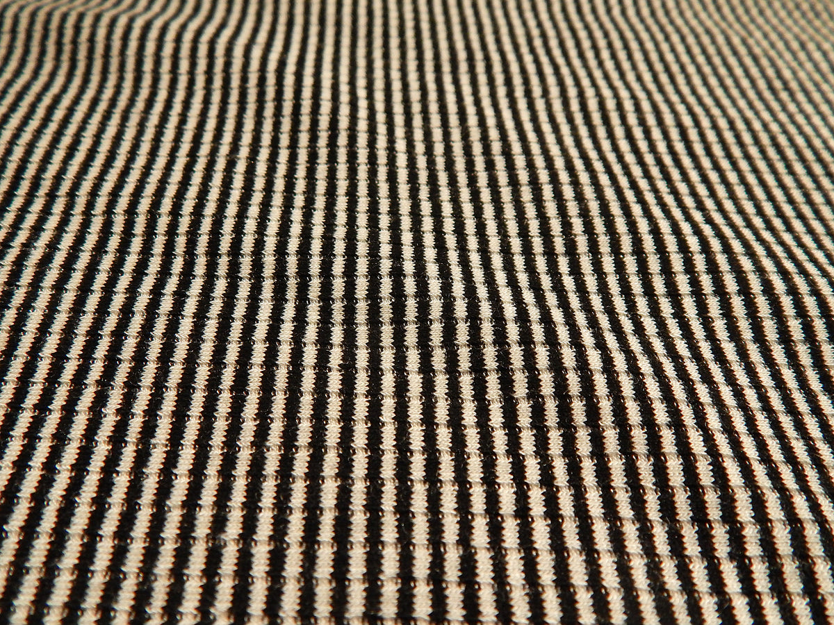 Black and White Mini Stripe Rib Knit