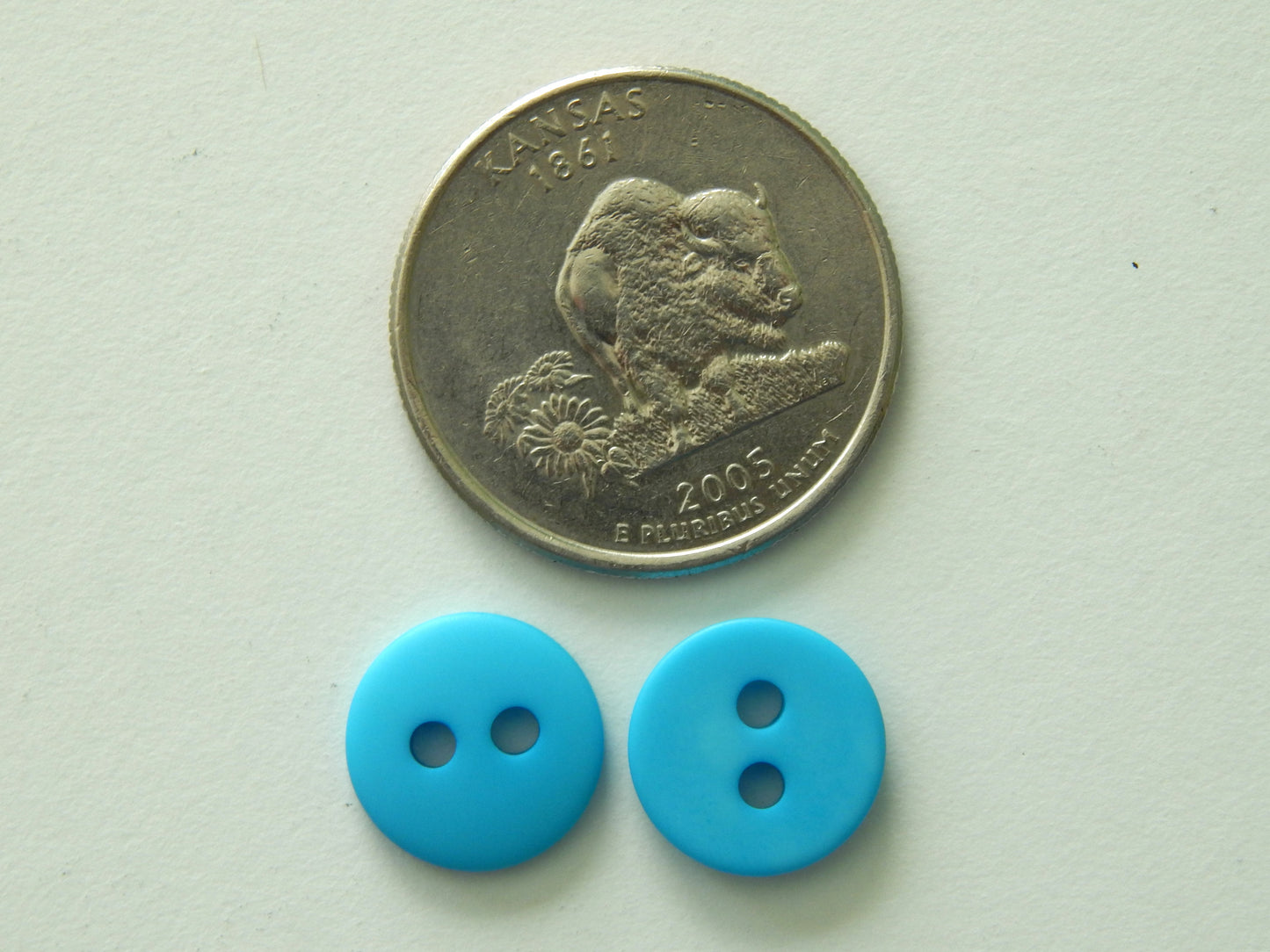 sky blue plastic buttons
