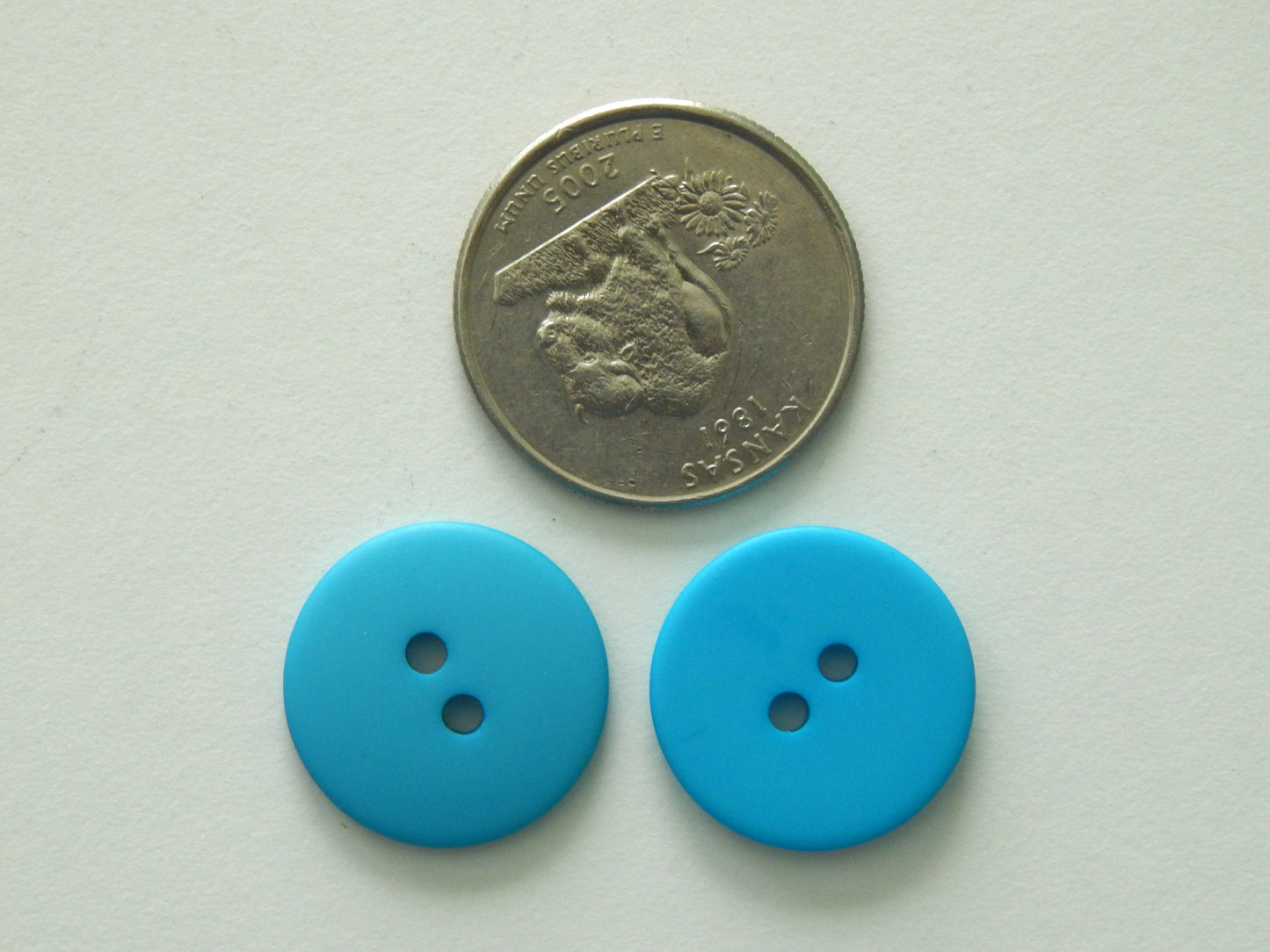 peacock blue polyester buttons