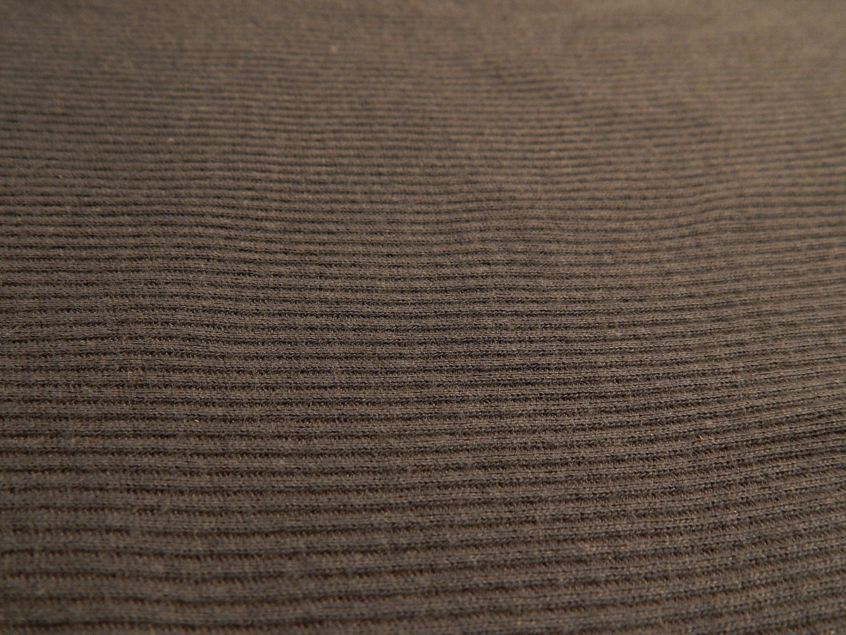 Dark Grey Rayon T-Shirt Rib Knit
