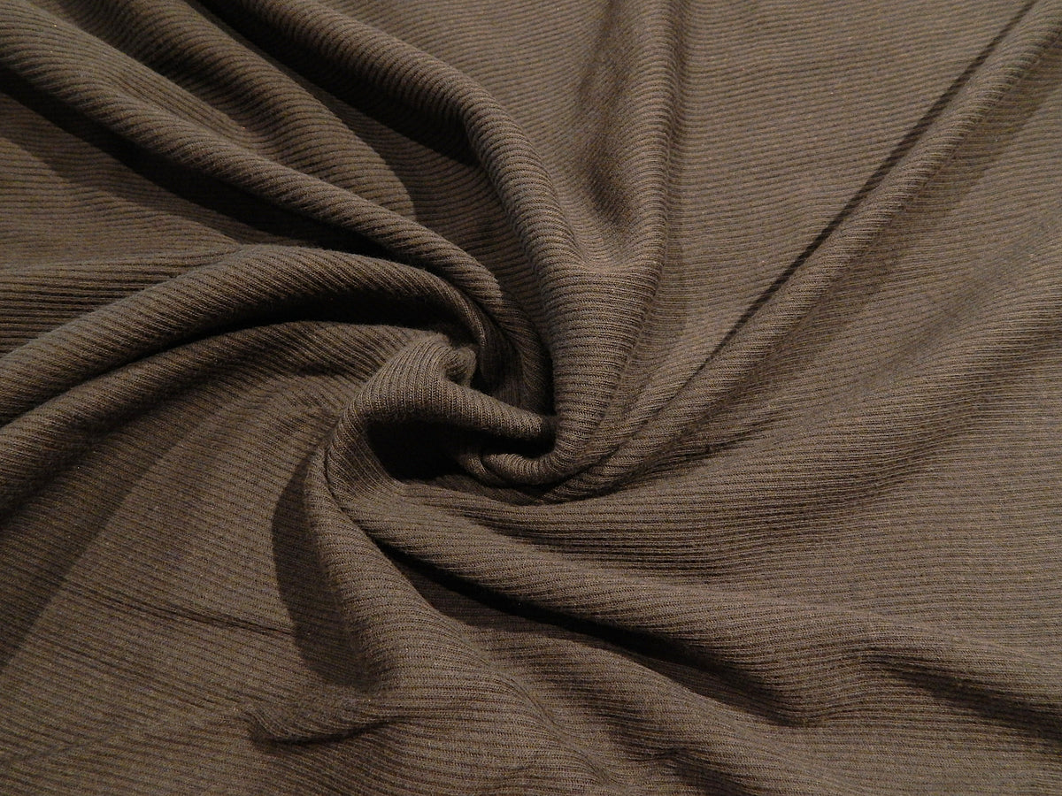 dark grey charcoal tshirt rib knit ribbing deadstock rayon spandex knit fabric