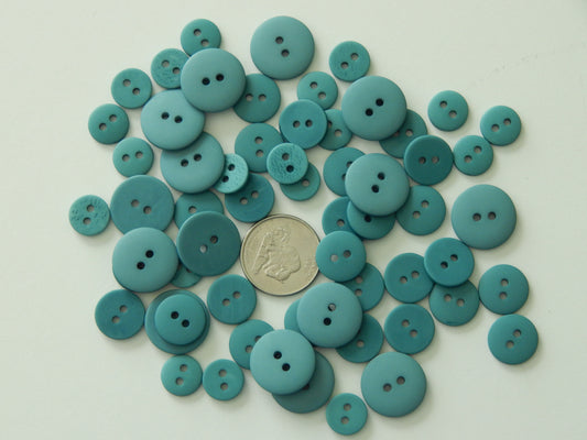 teal buttons