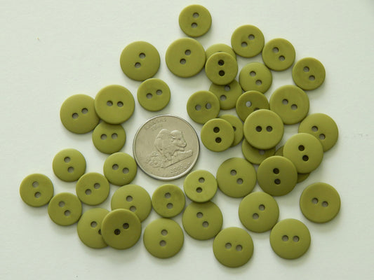 olive green plastic buttons