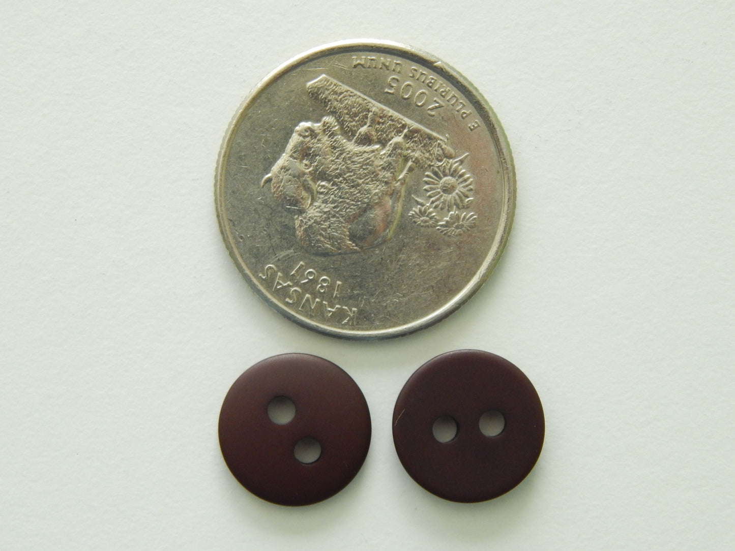 dark chocolate brown plastic buttons