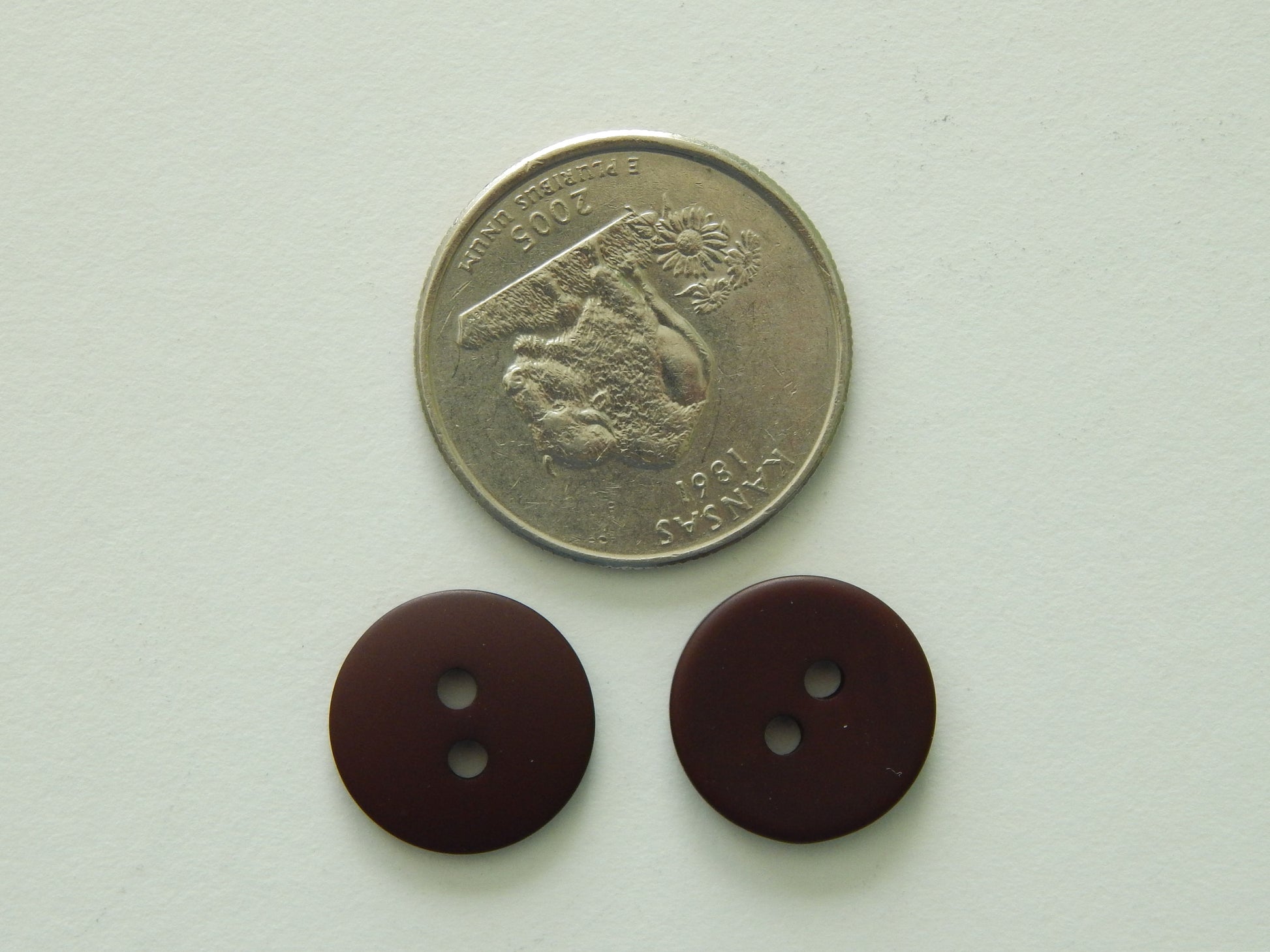 dirt brown polyester coating button