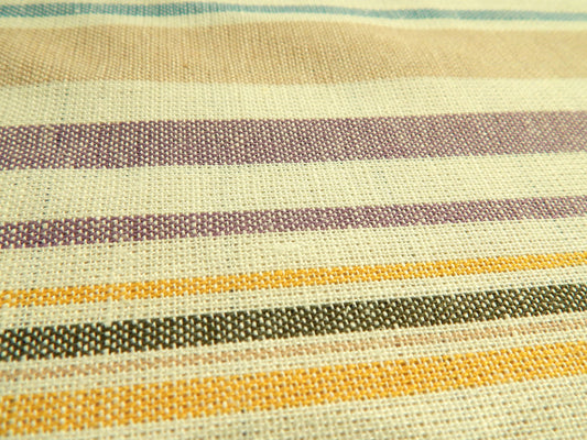 Purple, Beige, Blue, & White Beach Striped Linen