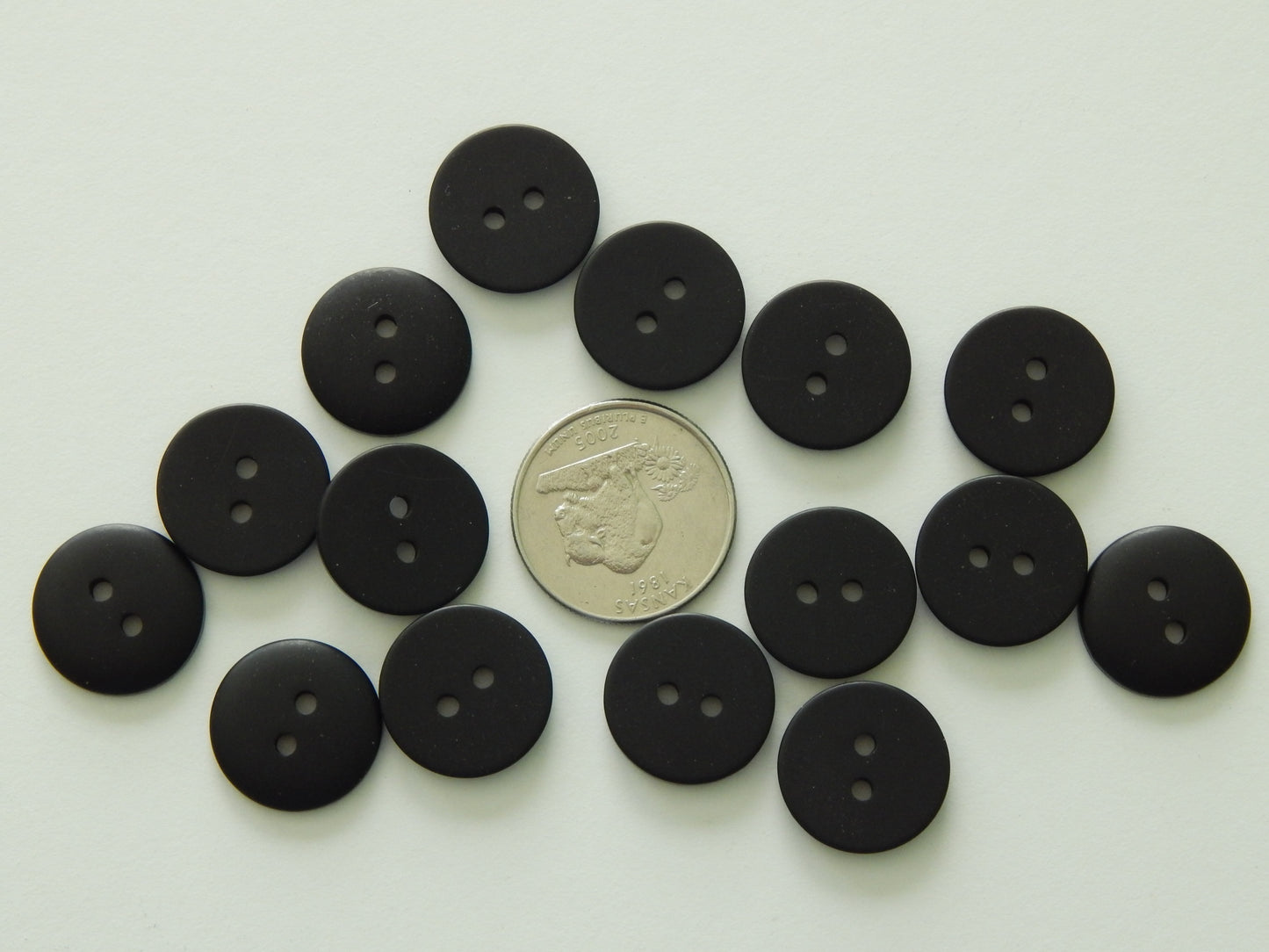 black polyester buttons