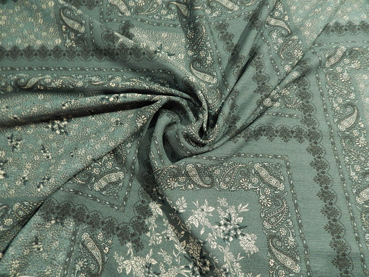 Teal Bandana Rayon Crepe