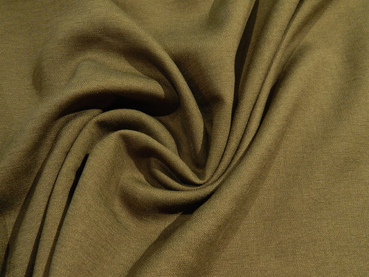 olive green rayon nylon crepe style deadstock fabric