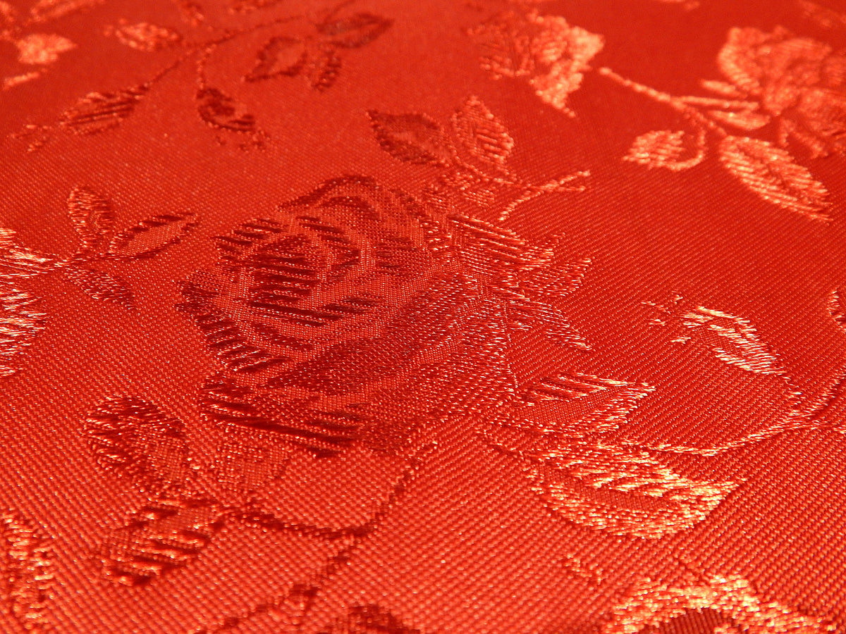 Red Rose Satin Jacquard