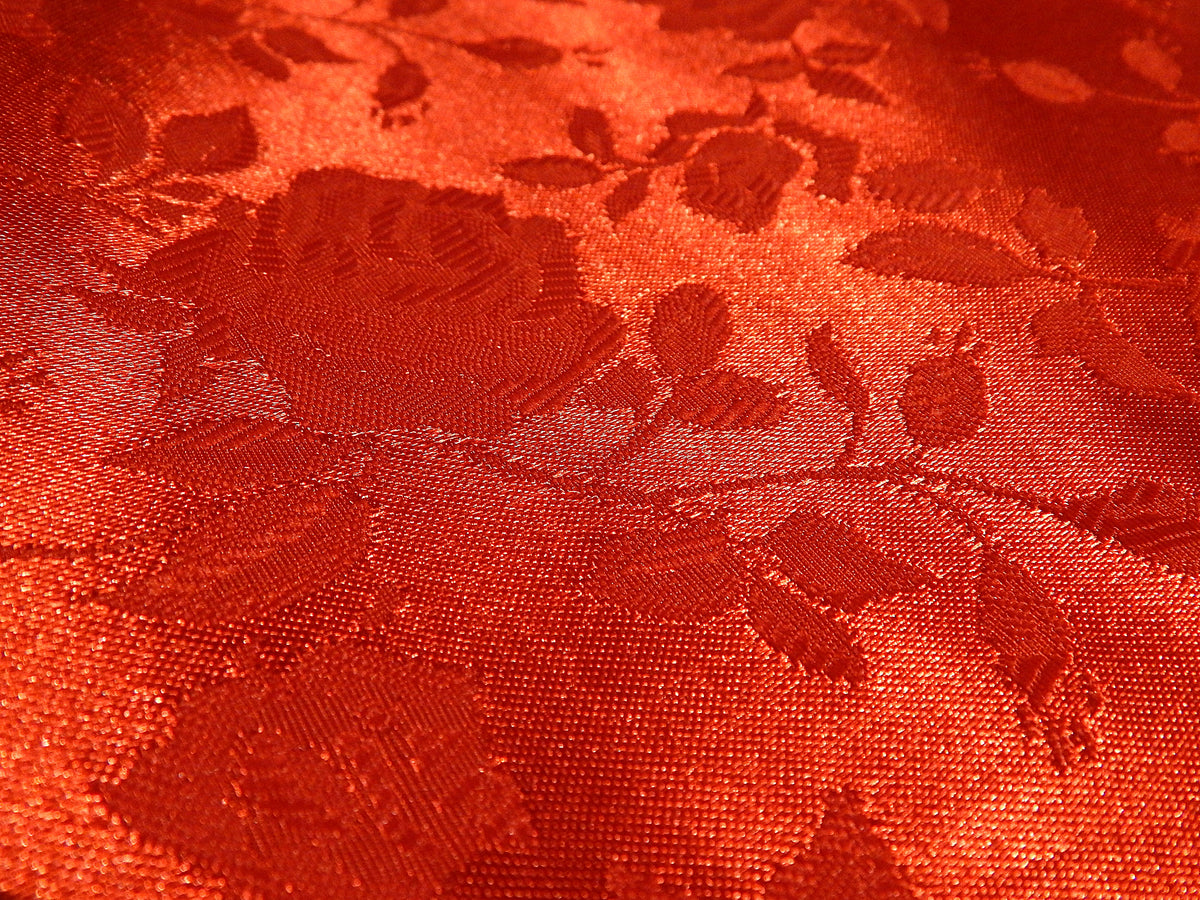 Red Rose Satin Jacquard