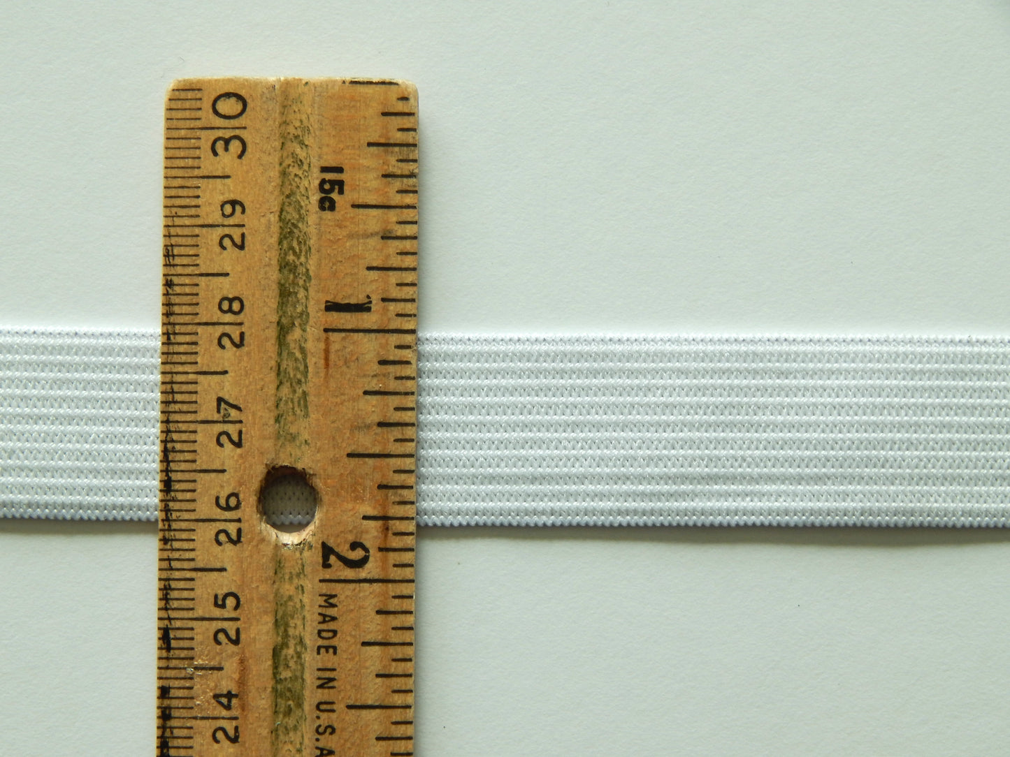 white 3/4" knit elastic
