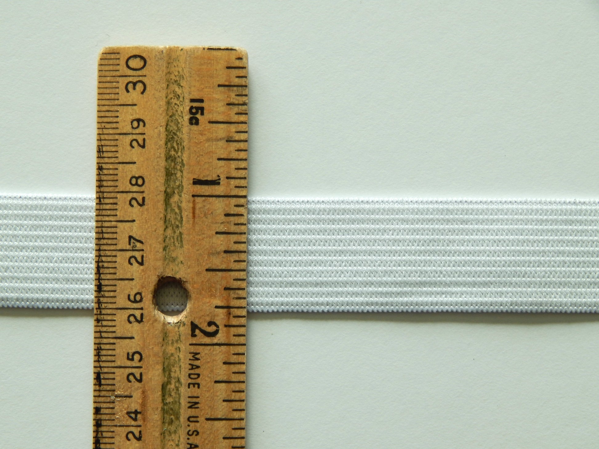 white 3/4" knit elastic