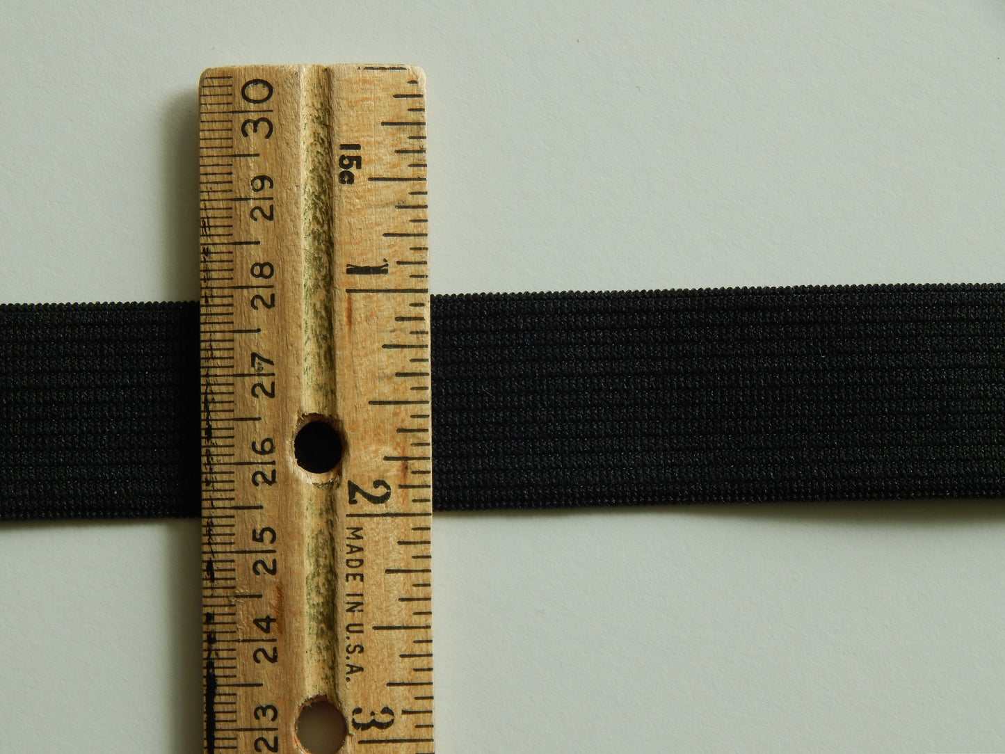 black 1" knit elastic