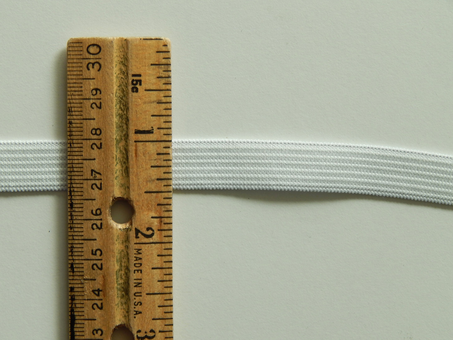 white 1/2" knit elastic