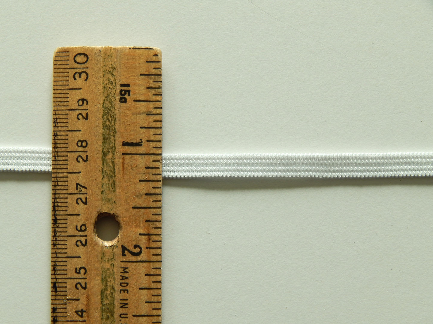 white 1/4" knit elastic