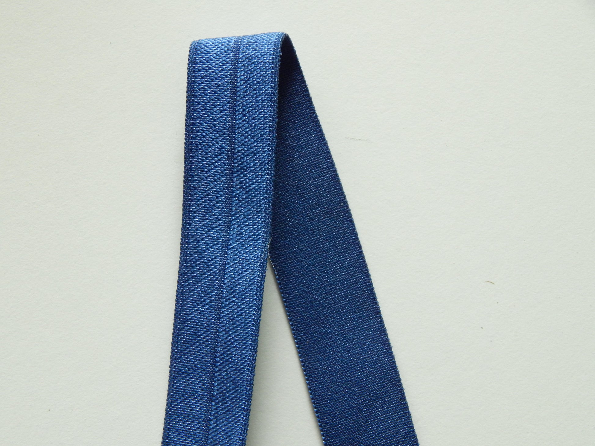 evening blue fold over elastic