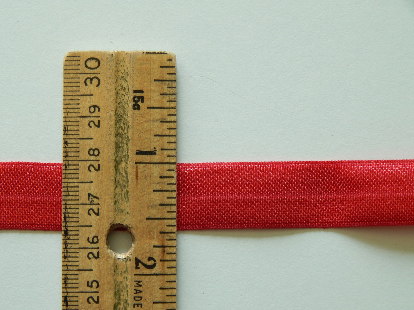 red fold over elastic
