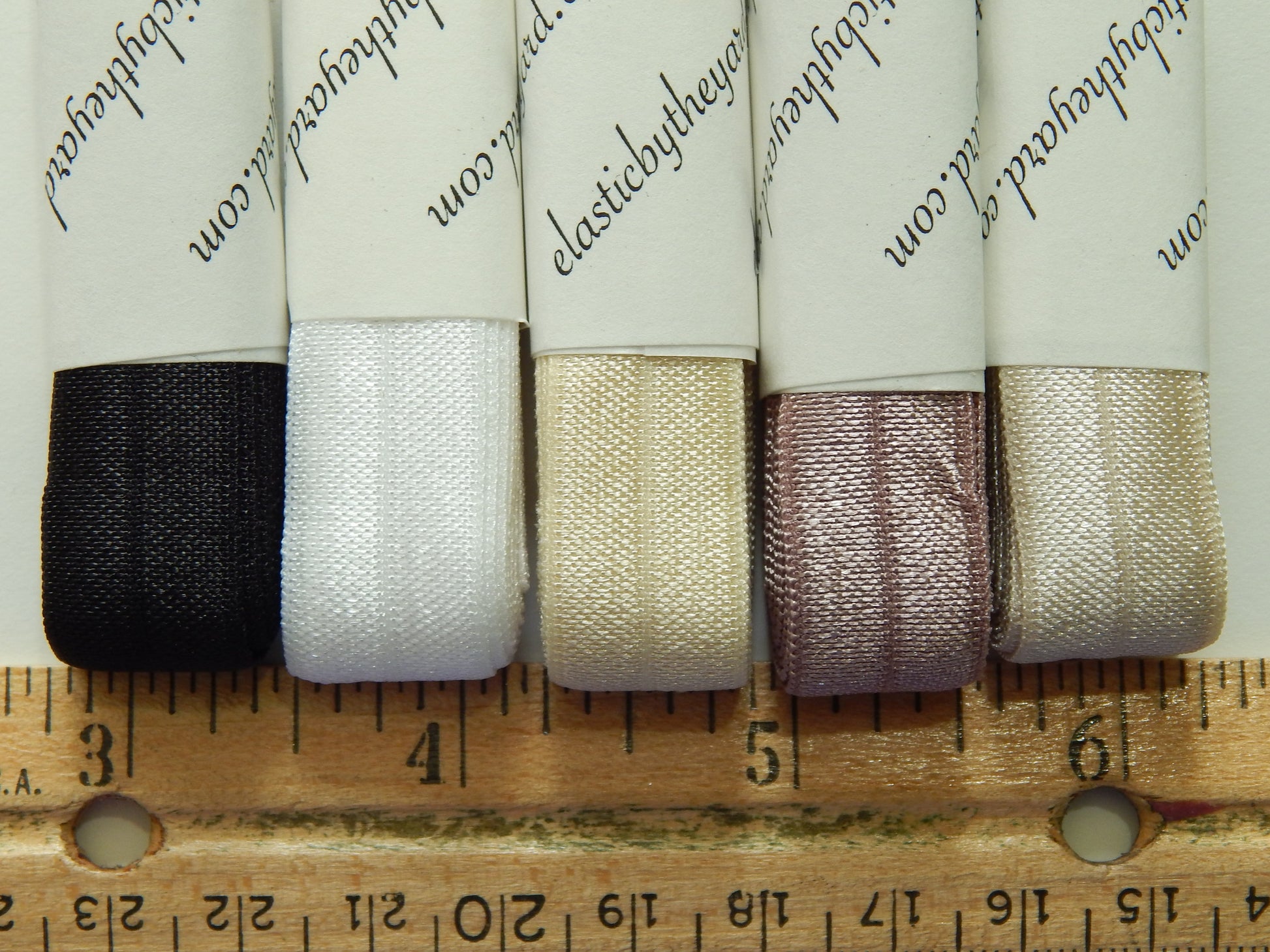 Neutral colored fold over elastic