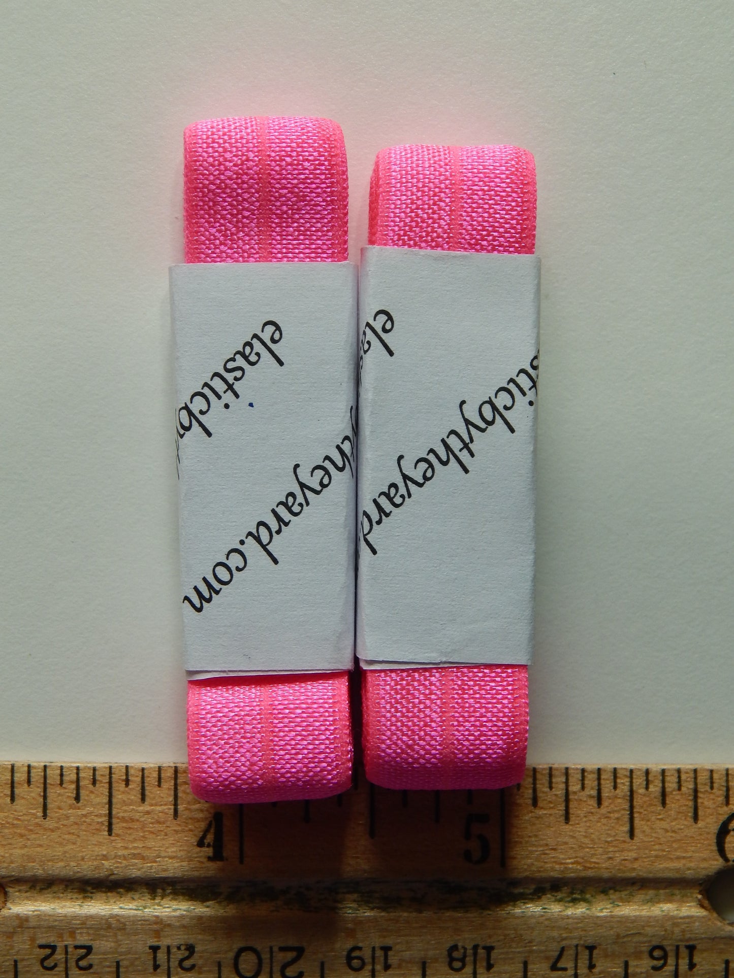 neon pink fold over elastic