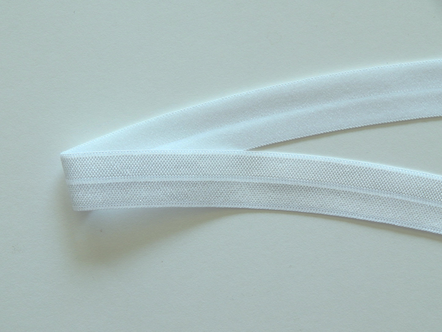 white 5/8" fold over elastic