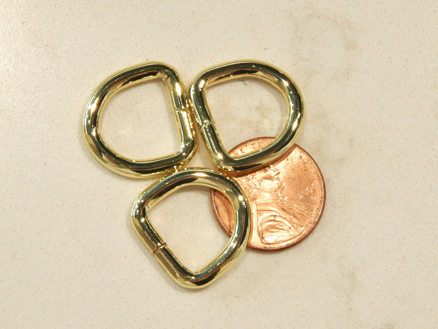 D-Rings - 1/2" - Gold, Silver, & Iridescent