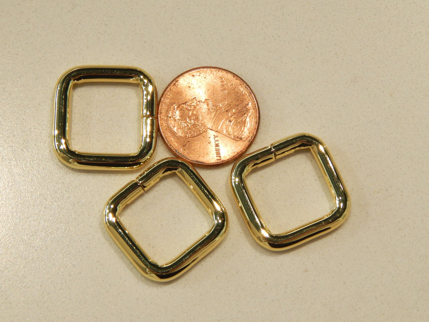 Rectangle Rings - 1/2" - Gold, Silver, & Iridescent