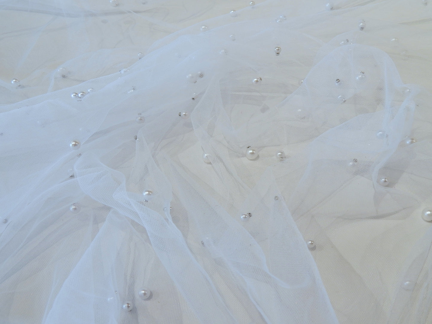 Pearly Tulle - Beaded - Multiple Colors
