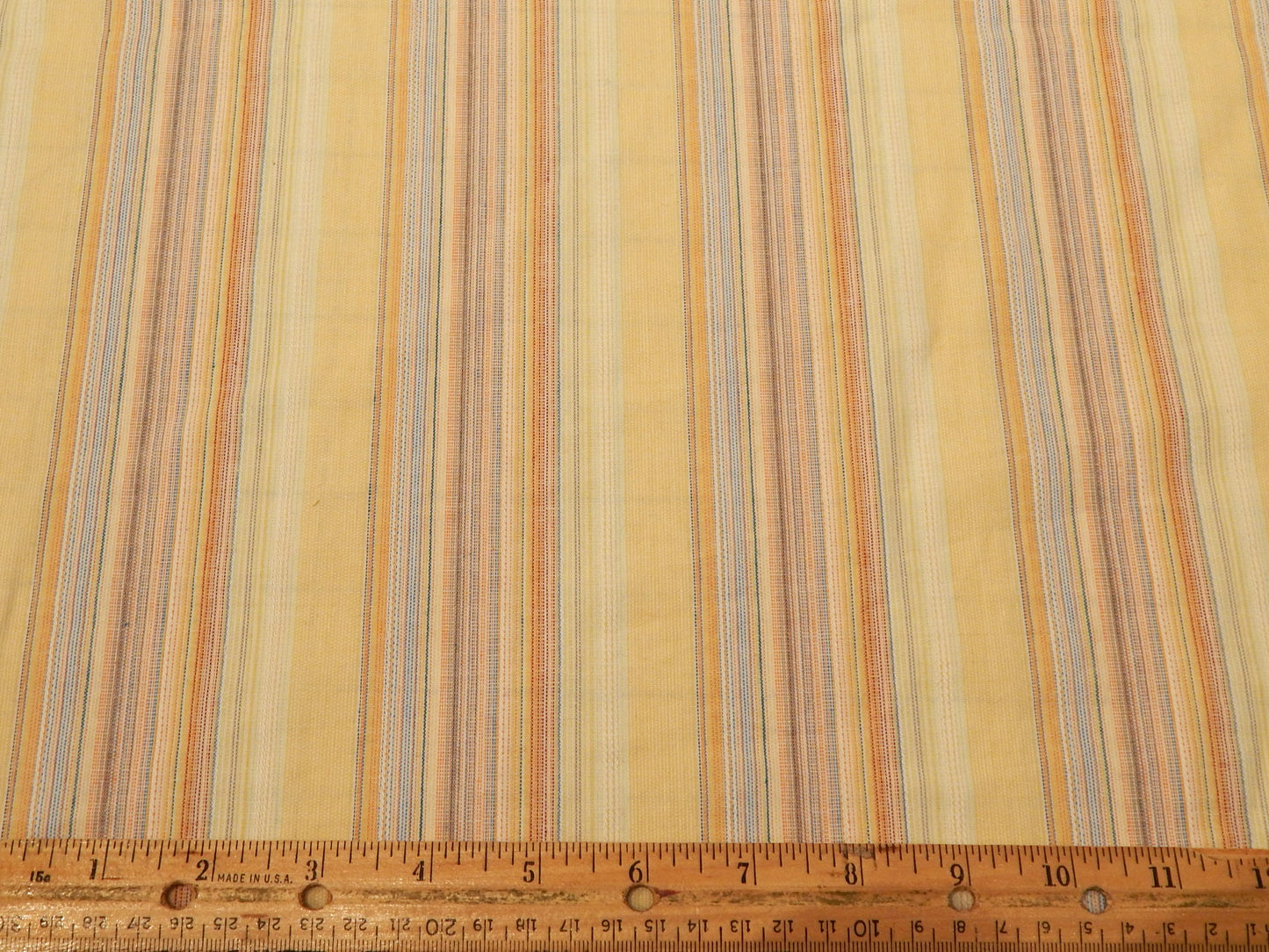 Peach Striped Cotton Shirting
