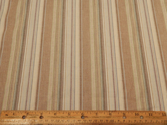 Brown Striped Cotton Shirting