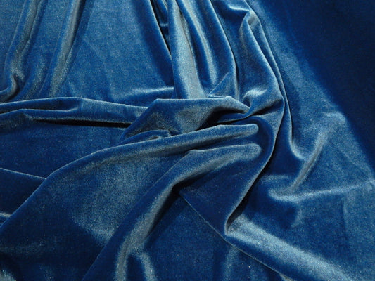 Malibu Blue Stretch Velvet