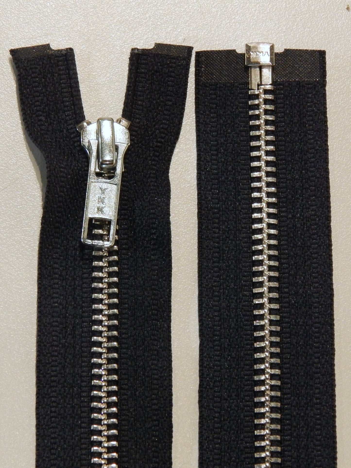 Aluminum Separating Jacket Zippers