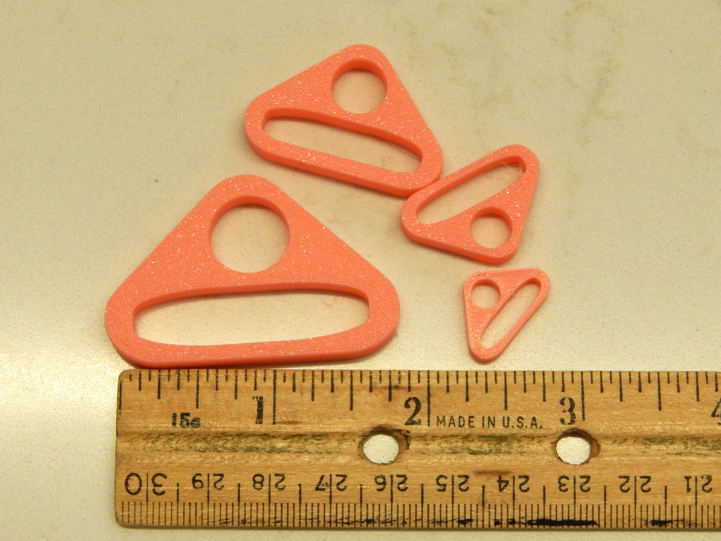 Plastic Triangle Rings - Multiple Sizes and Colors - Made in Kansas City