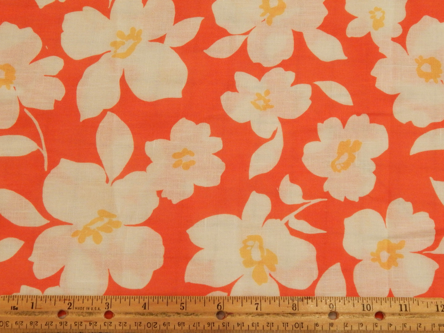 Summer's Flowers Orange Linen