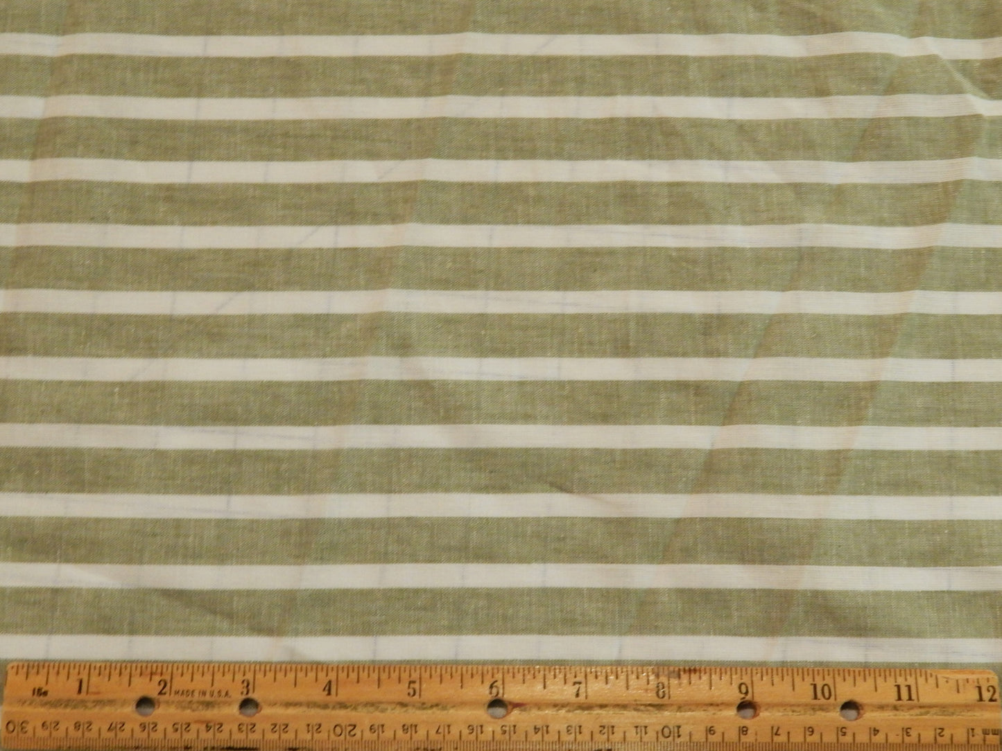 Sage Green Striped Linen