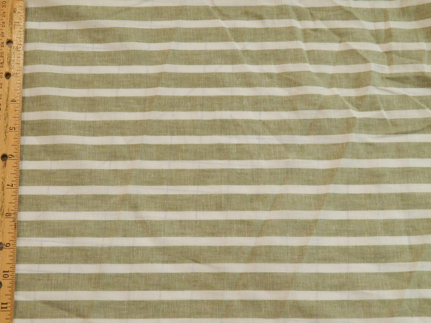 Sage Green Striped Linen