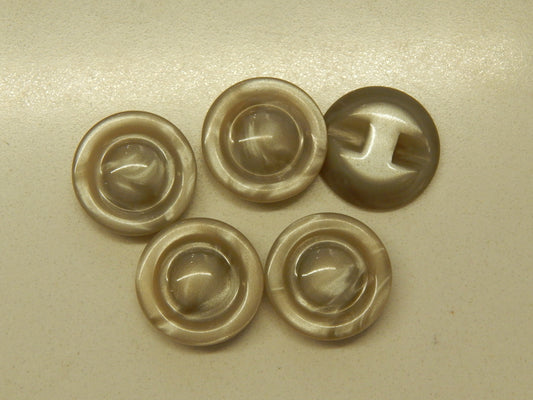Gray Beveled Shell Buttons