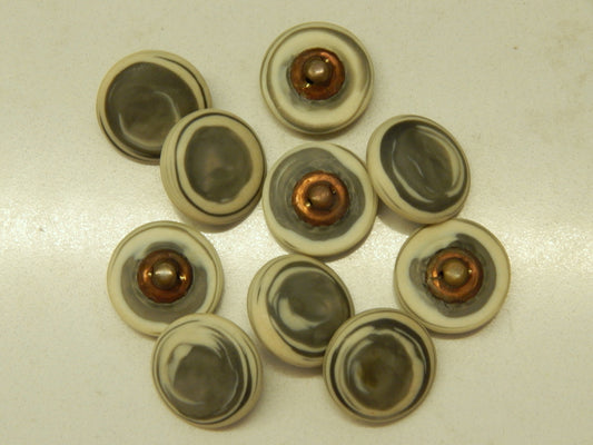 Grey Abstract Swirl Buttons