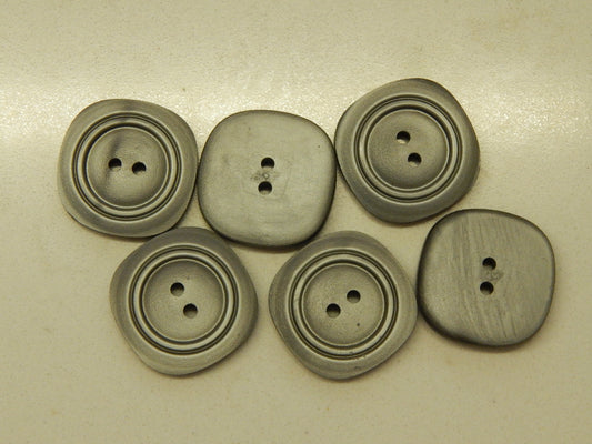 Shimmery Square Grey Buttons