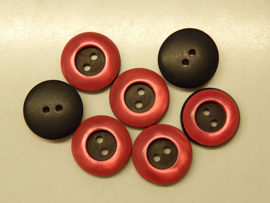 Pink N Black Buttons - 3/4"