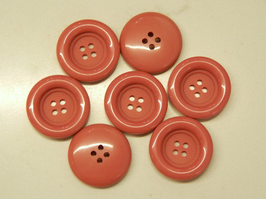 Mauve Pink Beveled Buttons