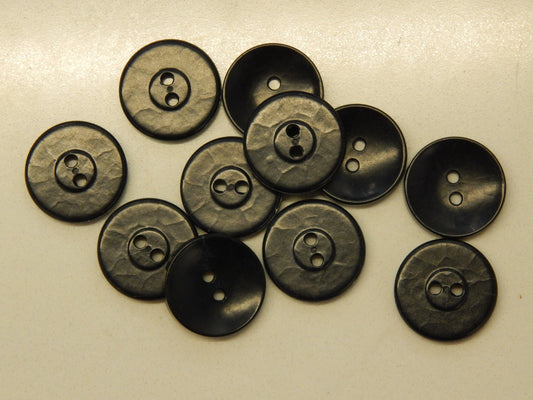 Black Concave Buttons