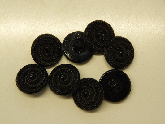 Black Dotted Swirl Buttons